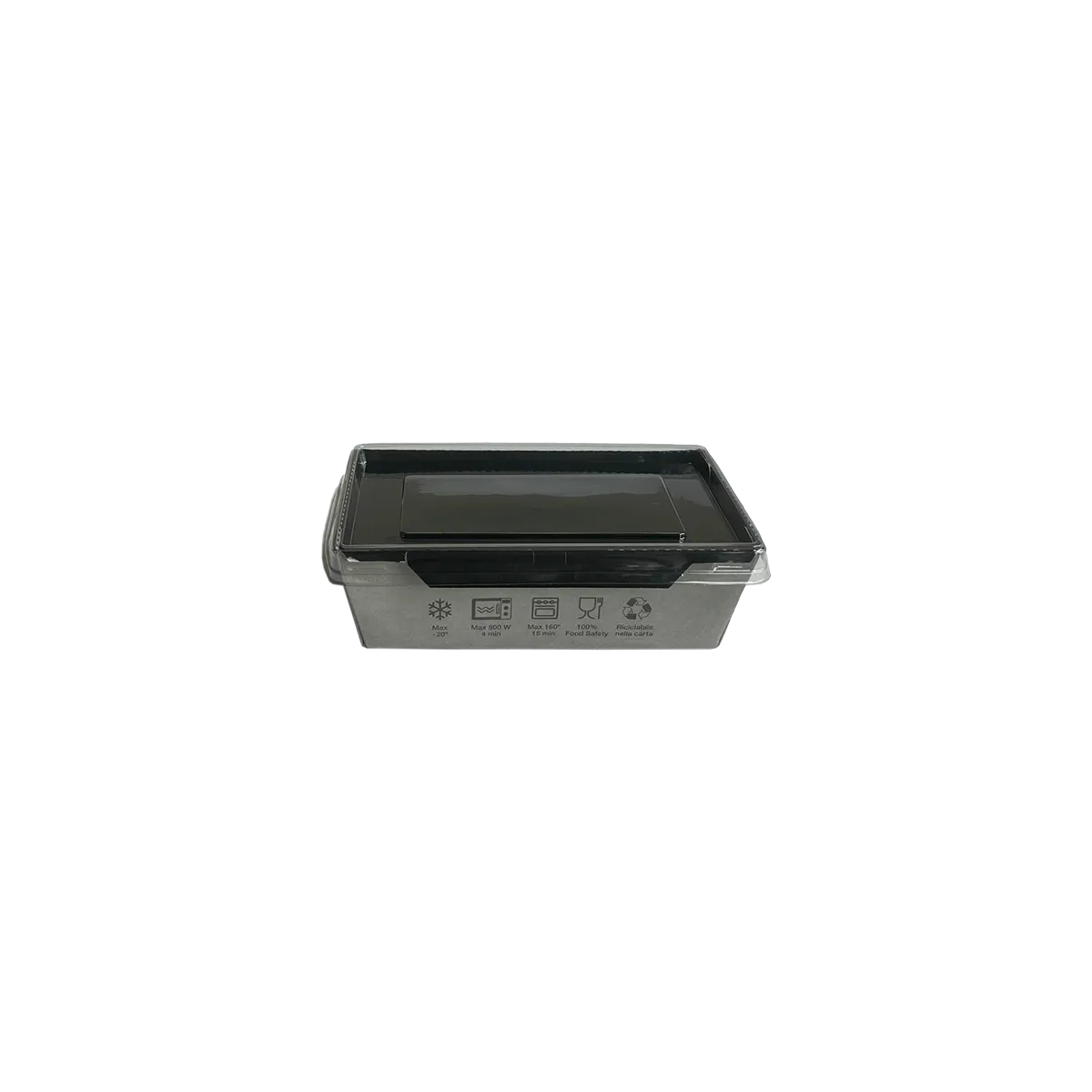 Cardboard salad box 400 ml (Black)