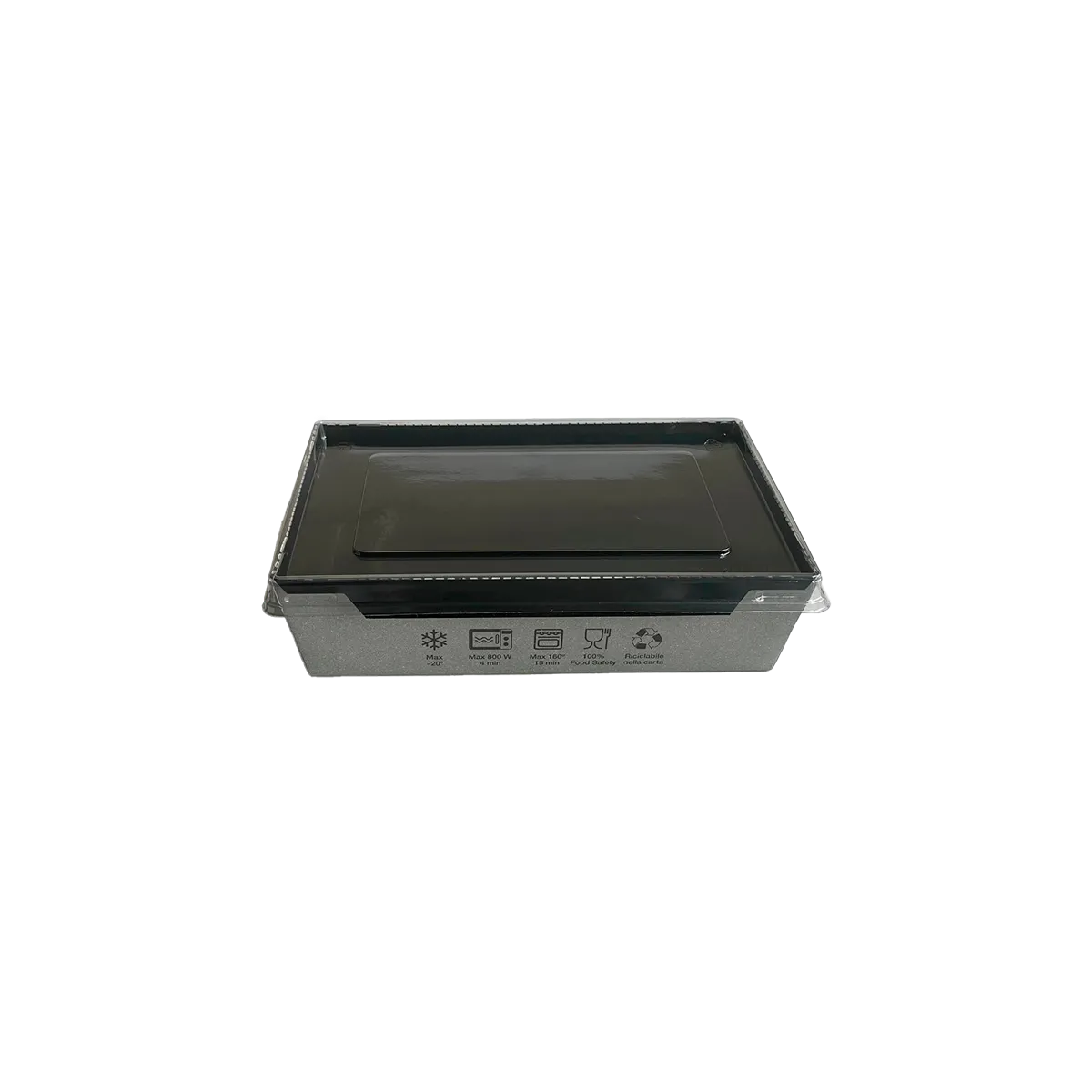 Cardboard salad box 800 ml (Black)